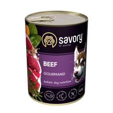 Корм вологий Savory Dog Gourmand Beef паштет для дорослих собак усіх порід з яловичиною