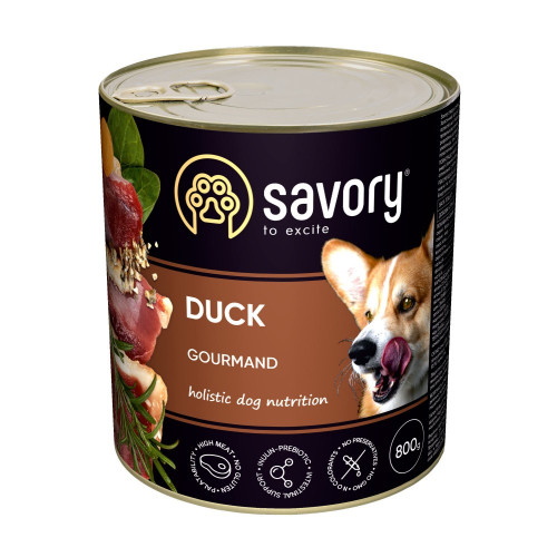 Корм вологий Savory Dog Gourmand Duck паштет для дорослих собак усіх порід з качкою