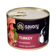 Корм вологий Savory Dog Gourmand Turkey паштет для дорослих собак усіх порід з індичкою - фото 1