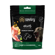 Хрусткі ласощі Savory Mobility Rabbit and Chokeberries для собак усіх порід для здоров’я суглобів з кроликом і чорноплідною горобиною 200 г
