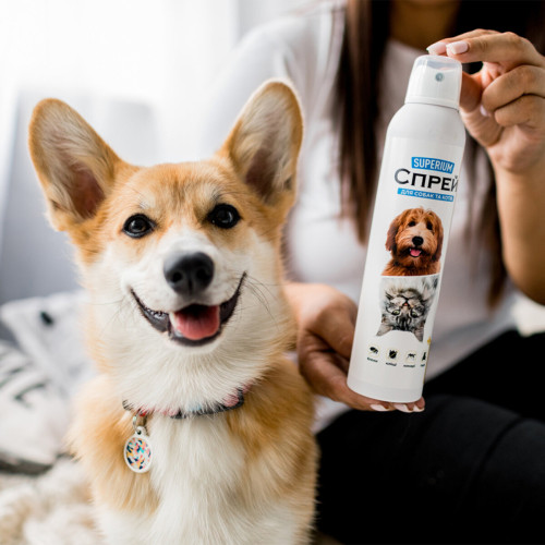 Спрей від бліх, кліщів та комах для собак SUPERIUM