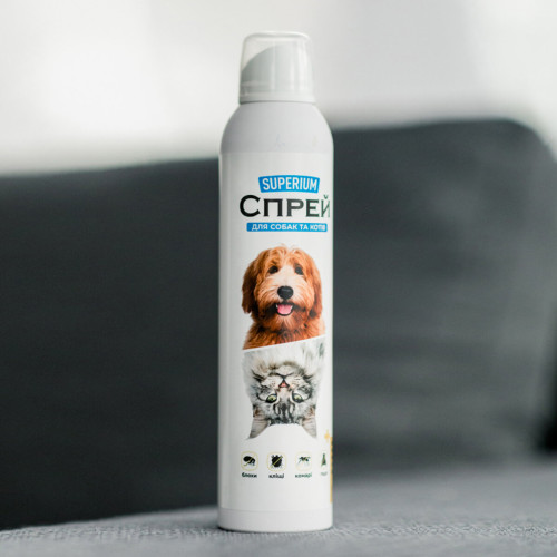 Спрей від бліх, кліщів та комах для собак SUPERIUM