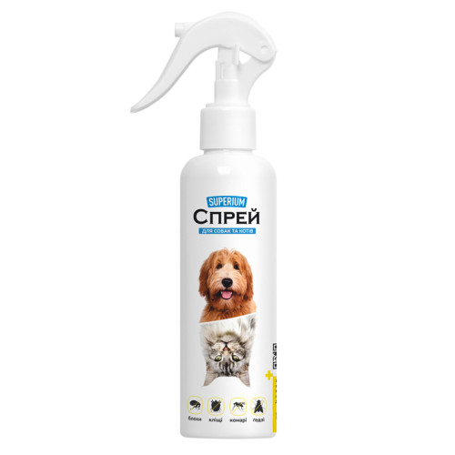 Спрей від бліх, кліщів та комах для собак SUPERIUM