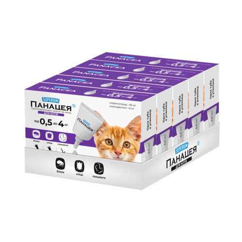 Протипаразитарні краплі для котів SUPERIUM Панацея