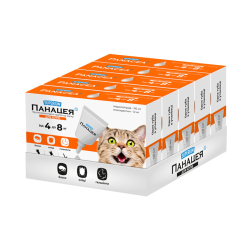 Протипаразитарні краплі для котів SUPERIUM Панацея