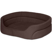 Лежанка для собак Теремок коричневого кольору