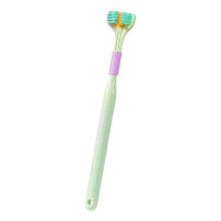 Зубна щітка для собак Todli, зелений, тристороння