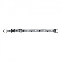 Ошейник для собак Trixie Silver Reflect с лапами светоотражающий серый