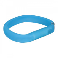 Светящиеся ошейники для собак Trixie Flash Light Ring USB силиконовый синий широкий