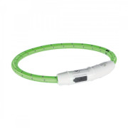 Светящийся ошейник для собак Trixie Flash Light Ring USB зеленый - фото 1