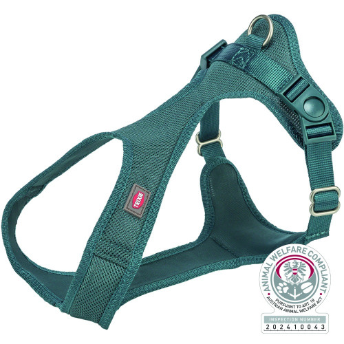 Шлея для собак Trixie Comfort м'яка синьо-зелена