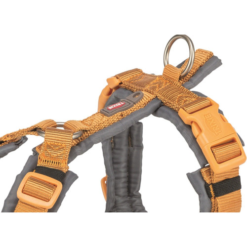 Шлея для собак Trixie Premium трекінгова оранжево-сіра