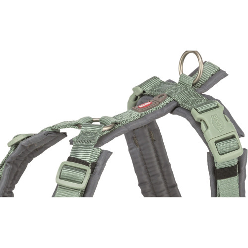 Шлея для собак Trixie Premium трекінгова блакитно-сіра