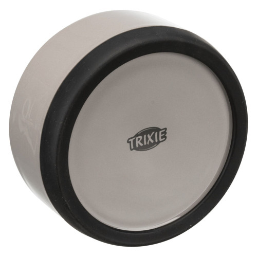 Миска Trixie для собак керамическая с резиновой основой серая