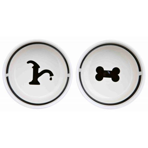 Двойная керамическая миска Trixie Eat on Feet на подставке