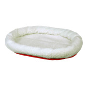 Лежак Trixie Cuddly Bed двусторонний белый/красный 47×38 см - фото 1