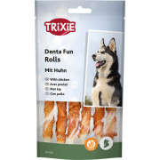 Ласощі Trixie Denta Fun Chewing Rolls для собак Паличка для чищення зубів з куркою 12 см 70 г 6 шт - фото 1
