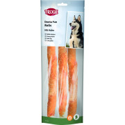 Ласощі Trixie Denta Fun Chewing Rolls для собак Палички для чищення зубів з куркою 28 см 250 г 3 шт - фото 1