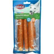 Ласощі Trixie Denta Fun Chewing Rolls для собак Палички для чищення зубів з куркою 17 см 140 г 3 шт - фото 1