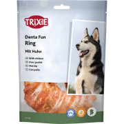 Ласощі Trixie Denta Fun для собак Кільце для чищення зубів з куркою 10 см 110 г - фото 1