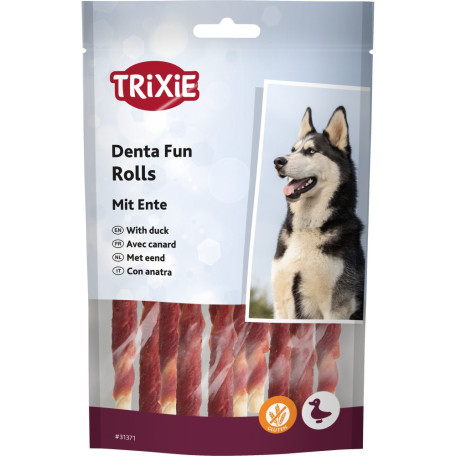 Ласощі Trixie Denta Fun Rolls with Duck для собак Паличка для чищення зубів з качкою 12 см 80 г 10 шт