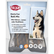 Ласощі Trixie Denta Fun Roll Mix with chicken, lamb or beef для собак Паличка для чищення зубів з куркою, ягням або яловичиною 10 см 250 г - фото 1