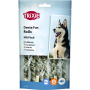 Ласощі Trixie Denta Fun для собак Роли жувальні натуральна шкіра 12 см 75 г 10 шт/уп - фото 1