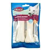 Лакомства Trixie Denta Fun Duck Chewing Bones для собак Косточка для чистки зубов с уткой 12 см 120 г/2 шт - фото 1