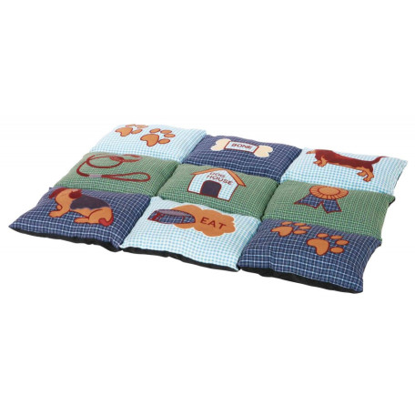 Матрас-лежак Trixie Patchwork для собак сине-зелёный 80×55 см