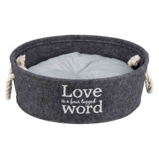 Лежак Trixie Lian для собаки сірий фетр/плюш 37 см