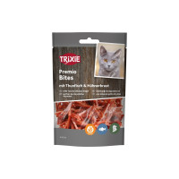 Лакомства Trixie Premio Tuna Bites для котів кусочки с тунцом і куркою 50 г