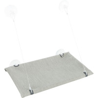 Лежак Trixie для вікна велюровий сірий 50×30 см