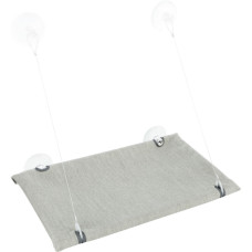 Лежак Trixie для вікна велюровий сірий 50×30 см