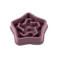 Миска-лабіринт WahoPet Зірка для повільного годування собаки, пластикова, коричнева