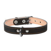 Нашийник для собак "CoLLaR" подвійний шкіряний чорного кольору - фото 2