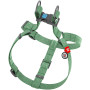 Шлея для собак з відновленої бавовни WAUDOG Re-cotton зелена з QR-паспортом