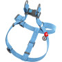 Шлея для собак з відновленої бавовни WAUDOG Re-cotton блакитна з QR-паспортом