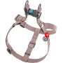 Шлея для собак з відновленої бавовни WAUDOG Re-cotton коричнева з QR-паспортом