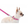 Кожаный поводок для собак WauDog Classic розового цвета, 122 см