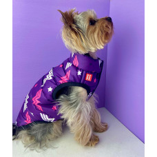 Куртка для собак Collar WAUDOG Clothes фиолетовая с рисунком "Чудо-женщины"