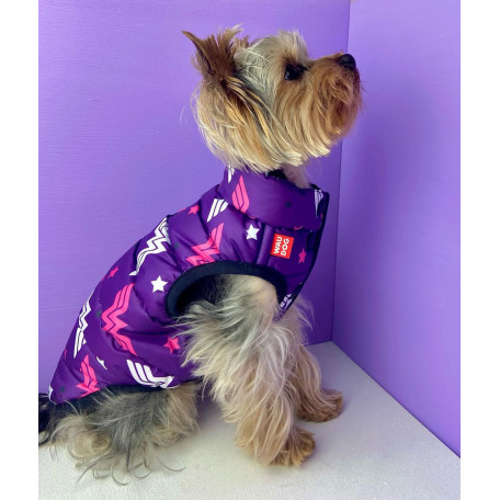 Куртка для собак Collar WAUDOG Clothes фіолетова з малюнком "Диво-жінкі"