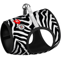М'яка шлея для собак WAUDOG Clothes малюнок "Зебра" з QR паспортом