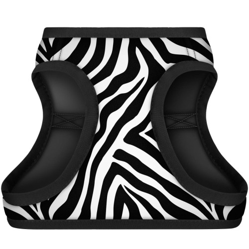 М'яка шлея для собак WAUDOG Clothes малюнок "Зебра" з QR паспортом