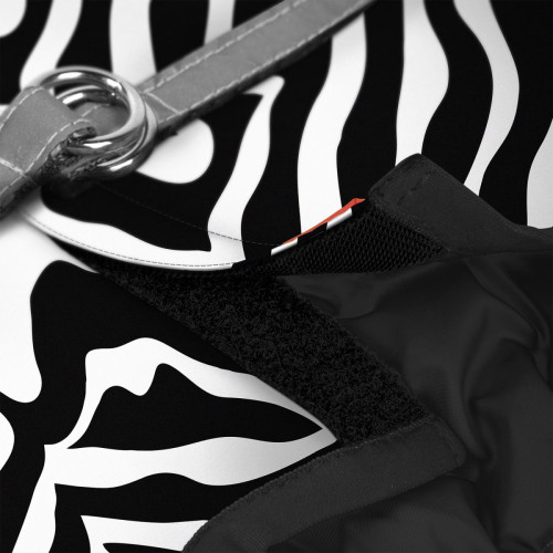 М'яка шлея для собак WAUDOG Clothes малюнок "Зебра" з QR паспортом