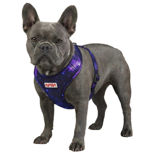 Шлея для собак дихаюча WAUDOG Mesh малюнок "NASA21" з QR паспортом