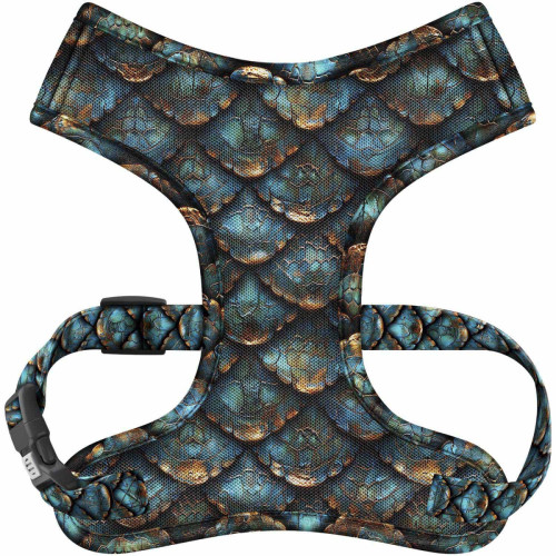 Шлея для собак дихаюча WAUDOG Mesh малюнок "Луска" з QR паспортом