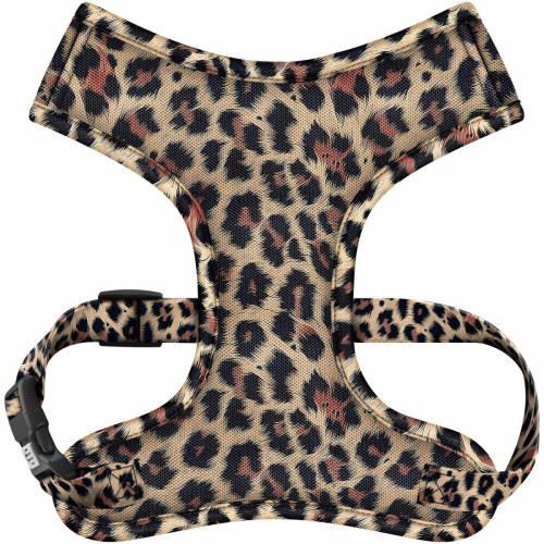 Шлея для собак дихаюча WAUDOG Mesh малюнок "Леопард" з QR паспортом