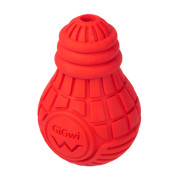 Гумова іграшка GiGwi Bulb Rubber Лампочка під ласощі червона для собак WAUDOG - фото 1