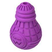 Резиновая игрушка-лампочка GiGwi Bulb Rubber под лакомства фиолетовая для собак WAUDOG - фото 1