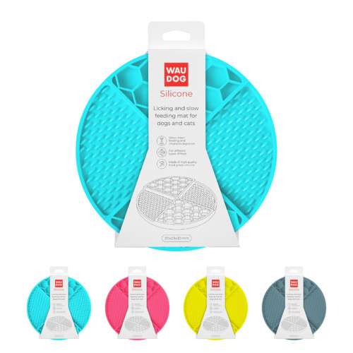 Килимок для повільного годування собак WAUDOG Silicone, блакитний